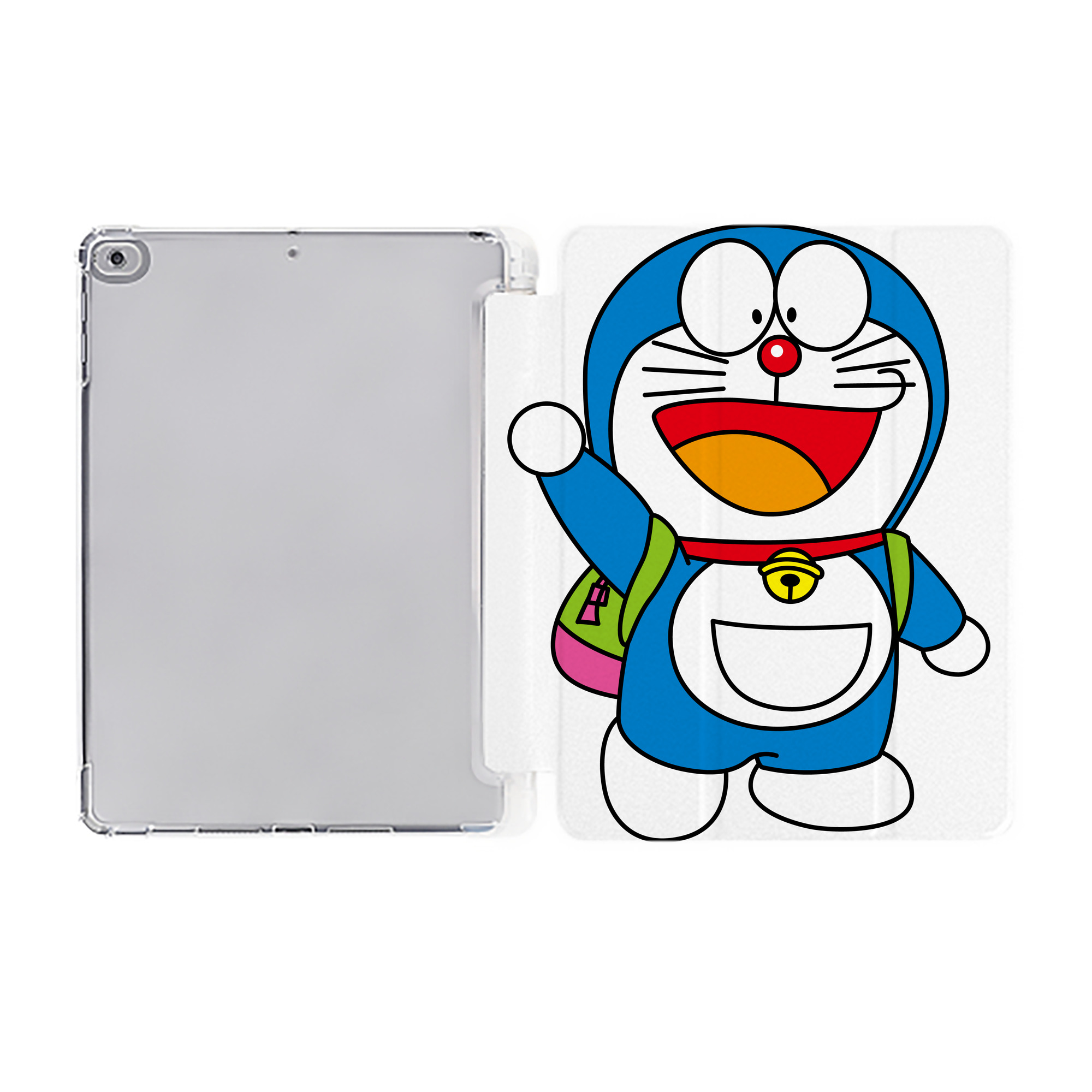 （画像用） ドラえもん Doraemon IPad ケース ペン収納付き 三つ折りスタンド PUレザー×シリコン 対応機種9.5/10.5/10.9インチ